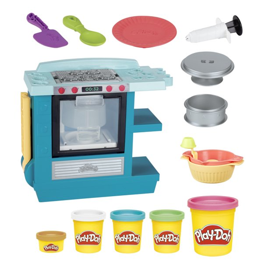 a playdoh baking set with toy oven