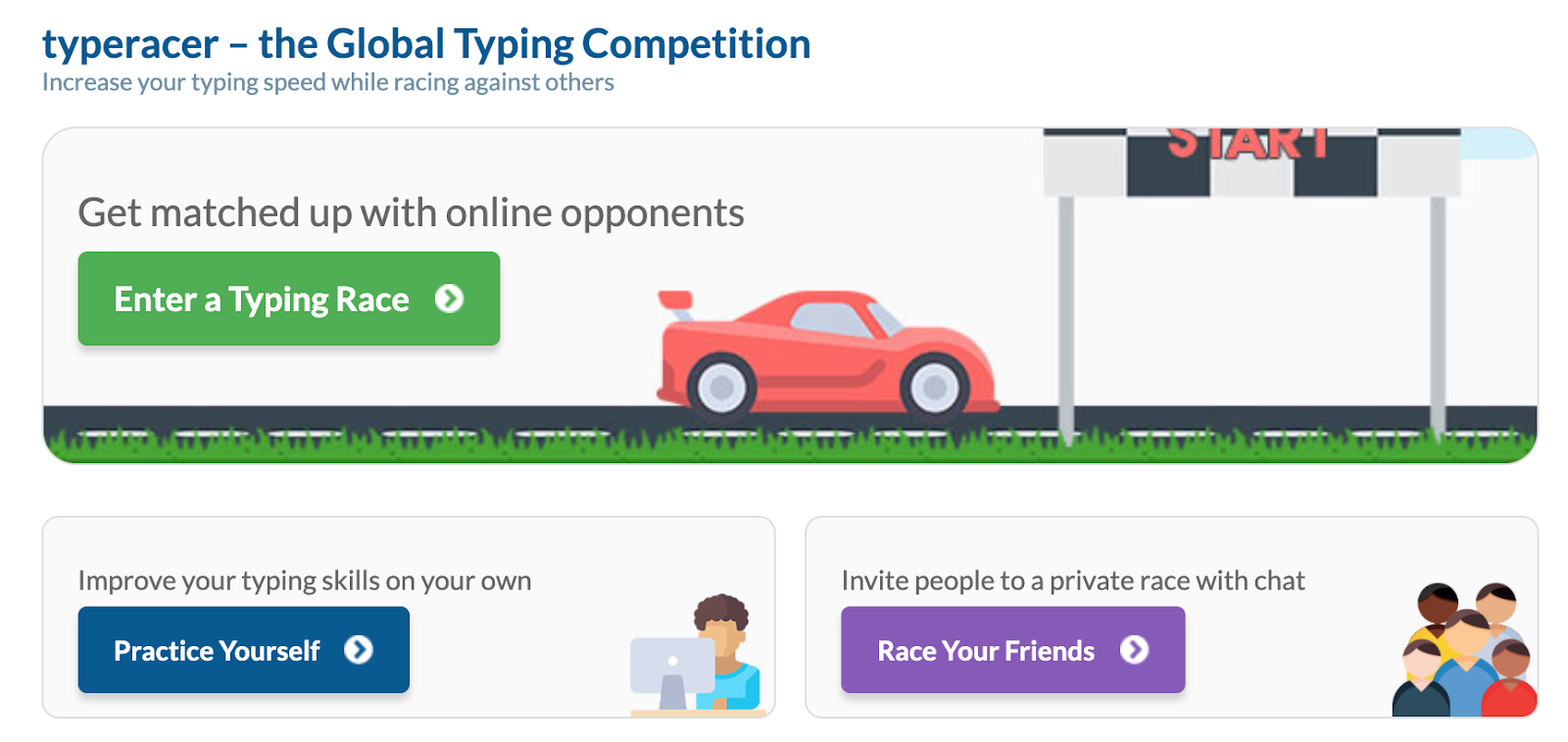 TypeRacer - the global typing competition