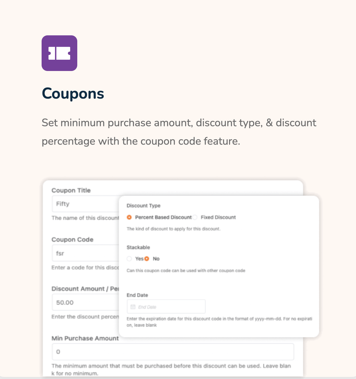 paymattic coupons feature