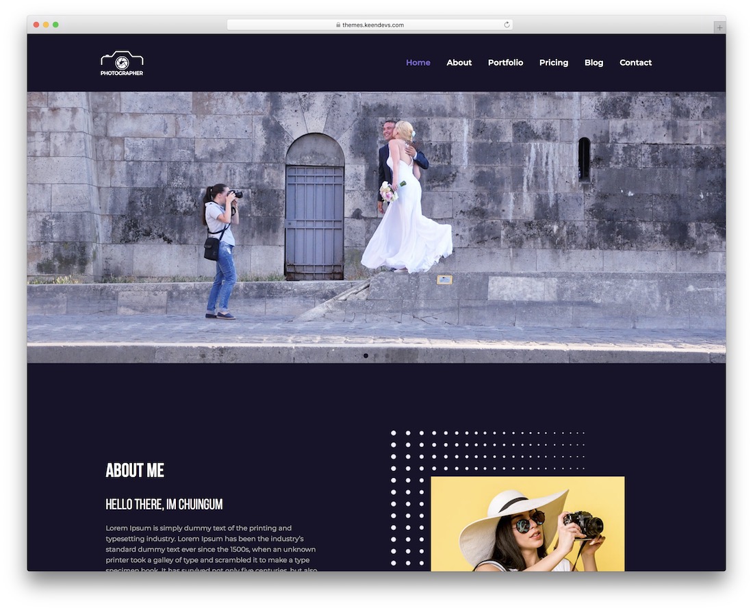 tema wordpress fotografi gratis yang tajam