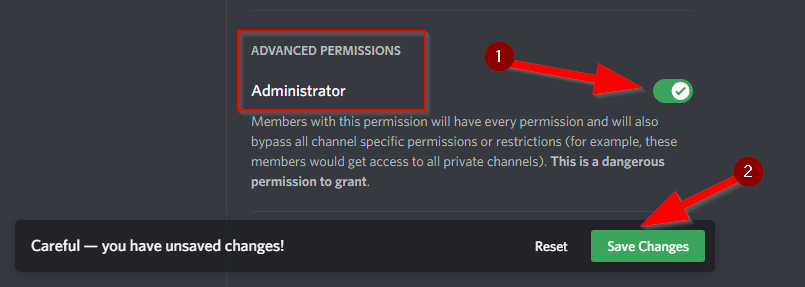 discord administrator permission 