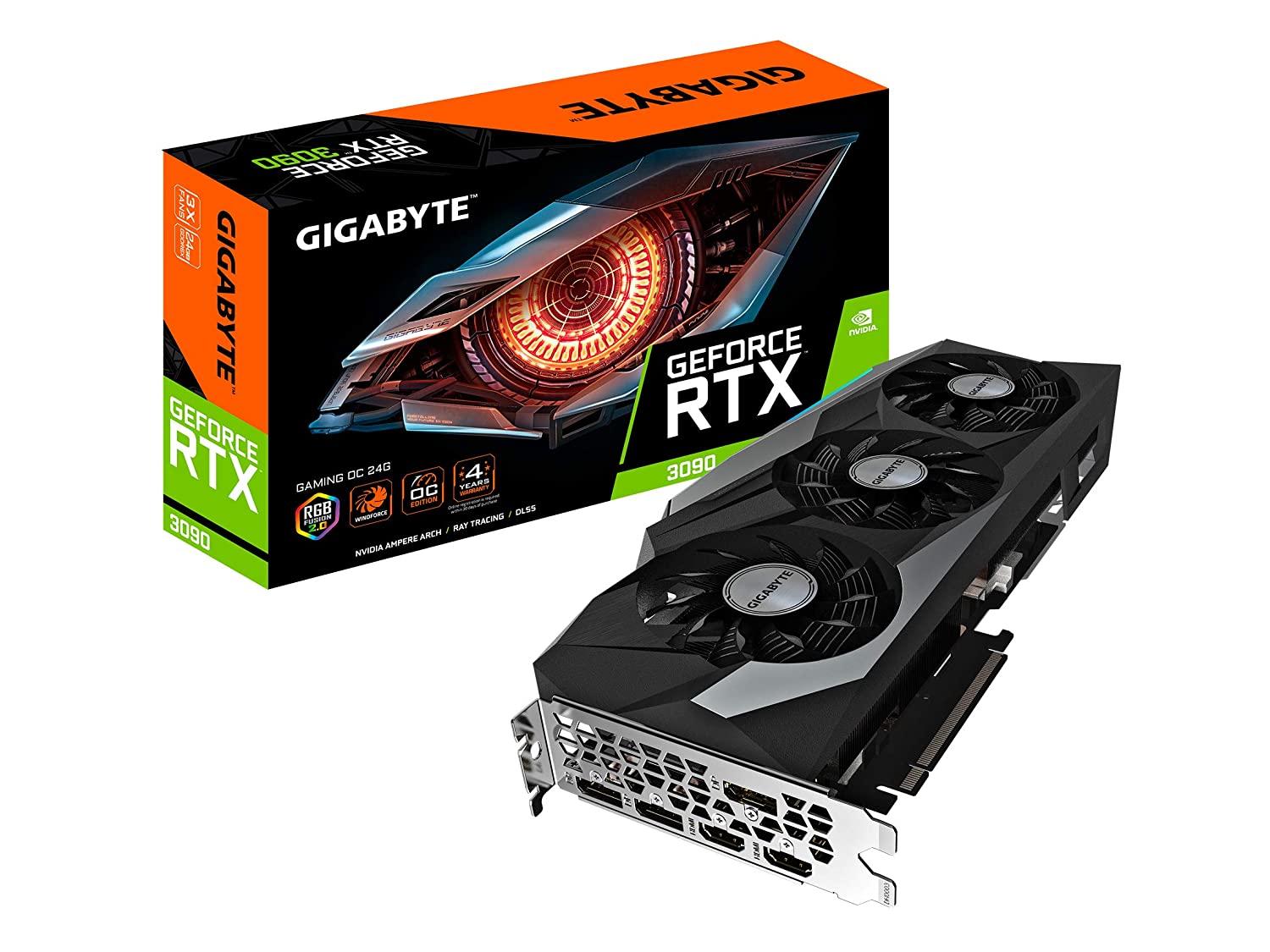 GIGABYTE GeForce RTX 3090 Gaming OC 24G Graphics Card, 3X WINDFORCE Fans,  24GB 384-bit GDDR6X, GV-N3090GAMING OC-24GD Video Card : Amazon.in:  Computers &amp;amp; Accessories