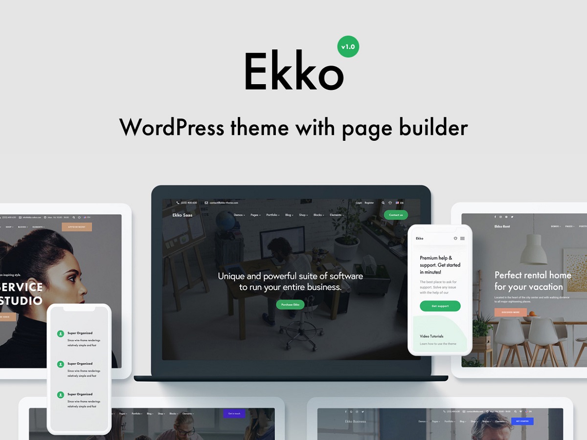 tema popular de wordpress ekko