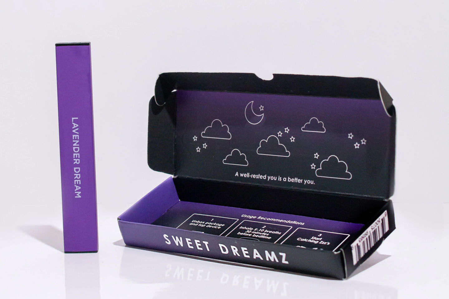 box of MELO Air in Lavender Dream flavor