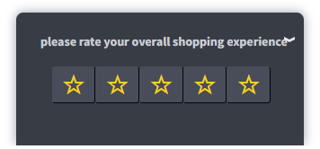 overall customer feedback in stars