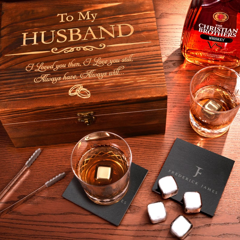 Whiskey gift set for him by Frederick James Gifts