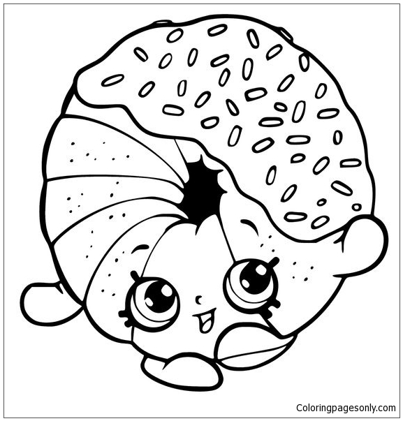 Dippy Donut Shopkins Coloring Pages
