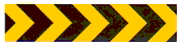 Warning Sign for Chevron board
(a sharp change of direction to the right)