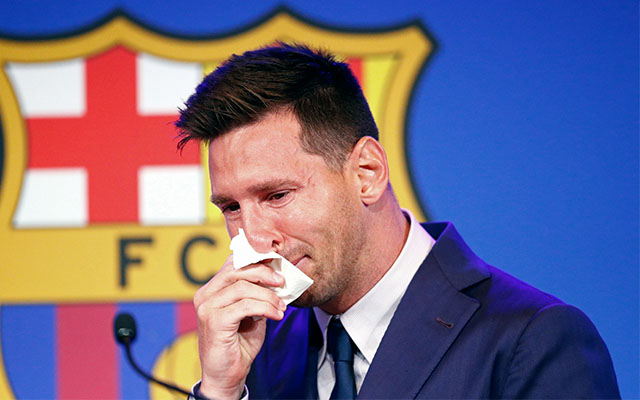 Messi cried during an interview