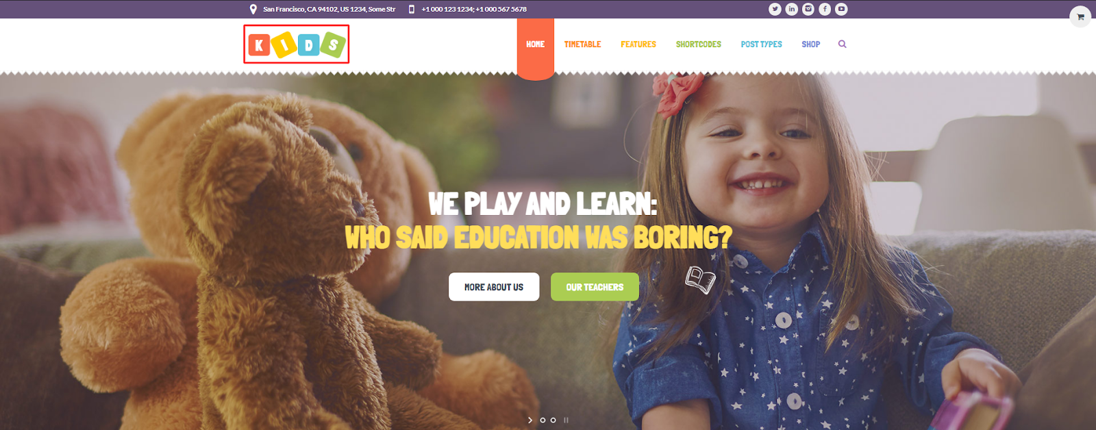 Kids - Day Care and Kindergarten Children WordPress Theme