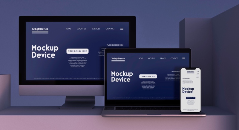 Website's design on different devices