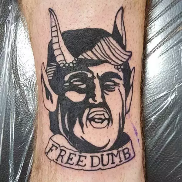 stupid Trump tattoo liberal