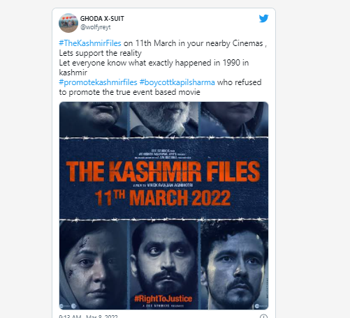 Netizen tweets on Vivek Agnihotri-Kapil Sharma fight | The Kashmir Files 
