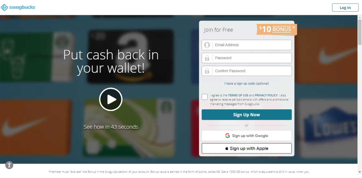 Swagbucks website