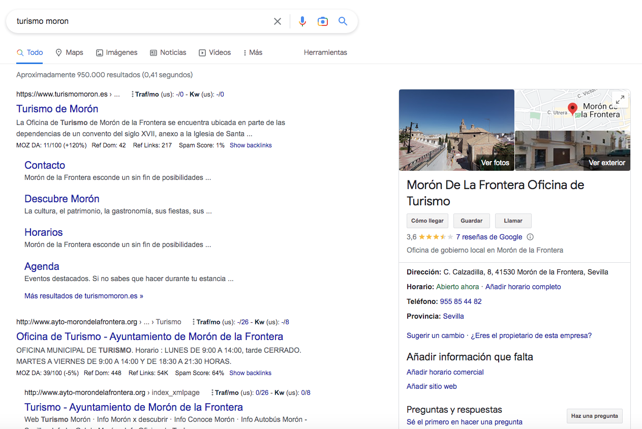 Panel de conocimiento de Google