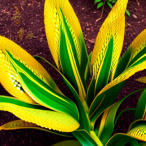 Golden flame snake plant