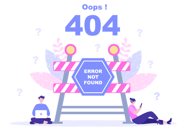 تصویری گرافیکی از ارور 404
