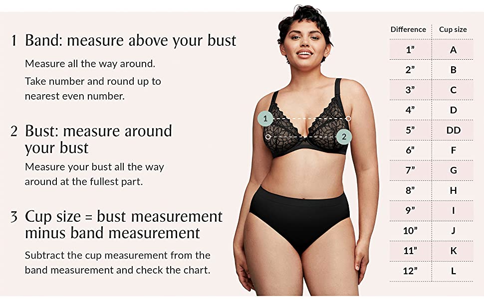 how to measure my band size bra size bust size cup size