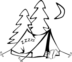 Image result for camping clipart black and white public domain