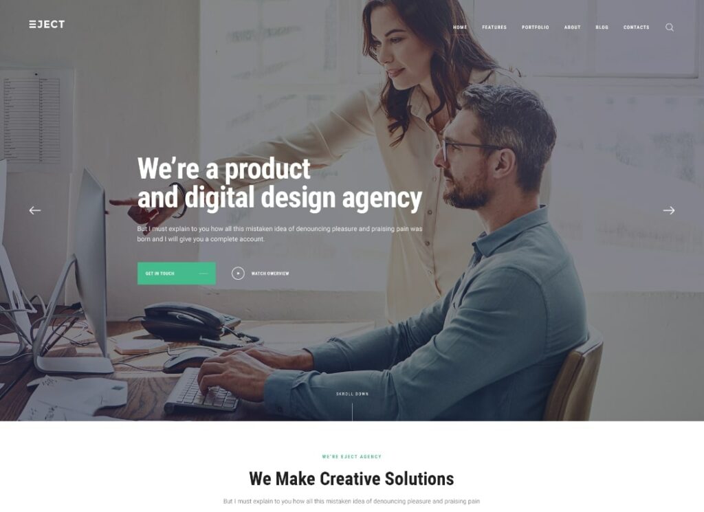 Usir |  Tema WordPress untuk studio web dan agensi kreatif