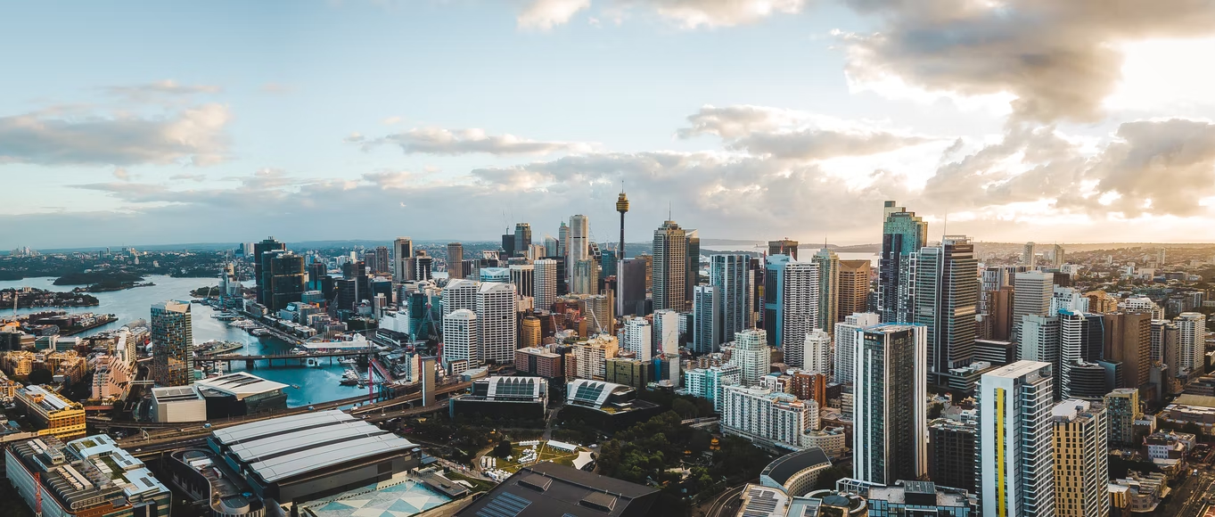 aerial view Sydney