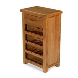 Earlswood Oak Petite Wine Rack with drawer