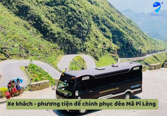 Xe khách - phương tiện di chuyển đến đèo Mã Pí Lèng Hà Giang