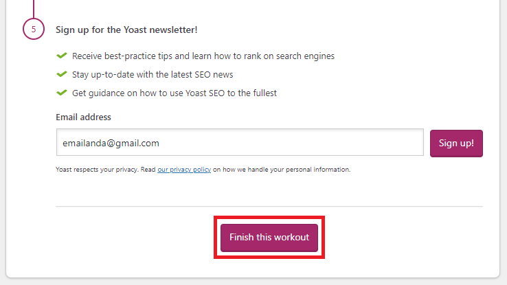 Sign Up For The Yoast SEO Newsletter