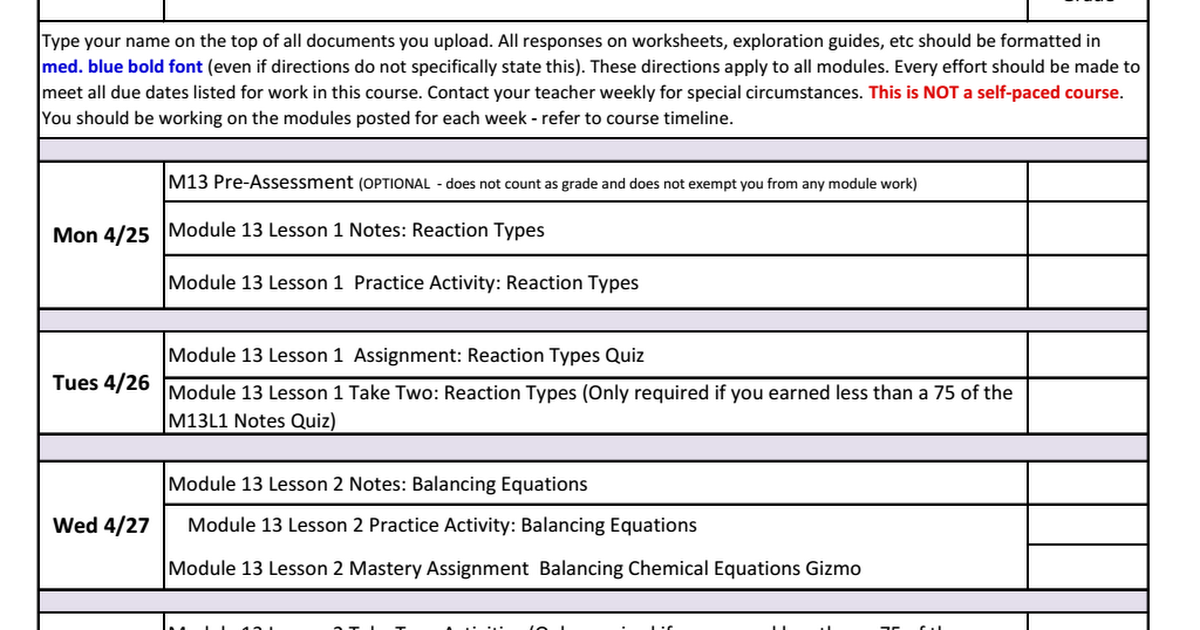 Physical Science Module 13 Pacing Guide Spring 2016.pdf