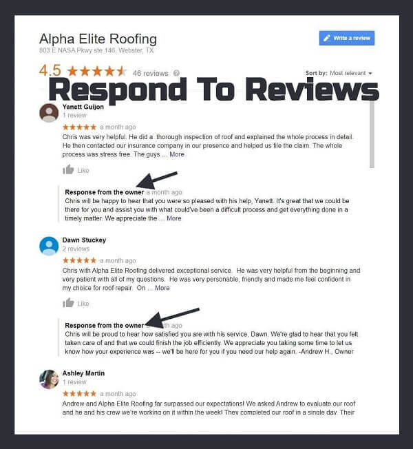 Contracting Company Responding To Google Review