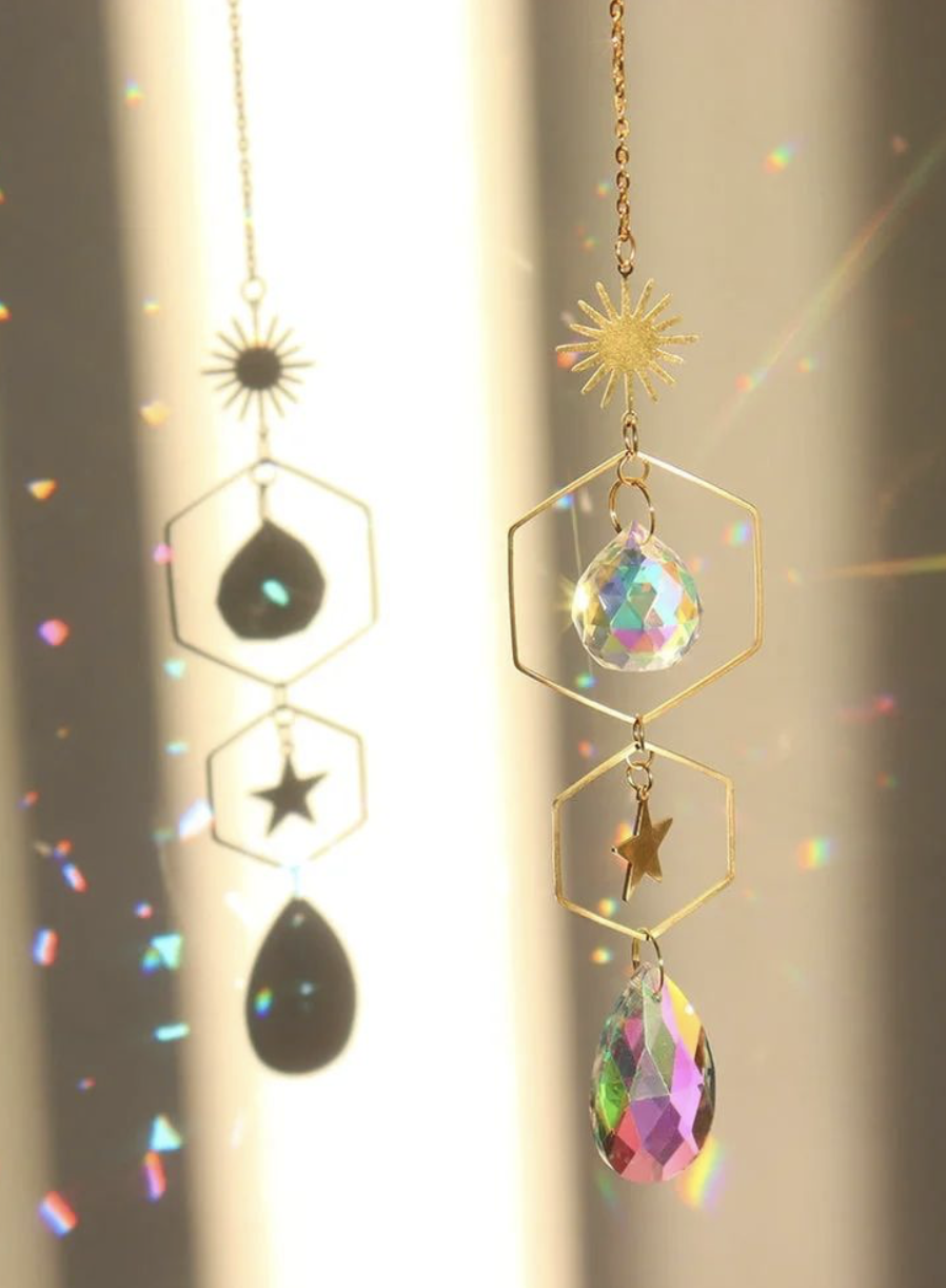 Simple Crystal Suncatcher Decor