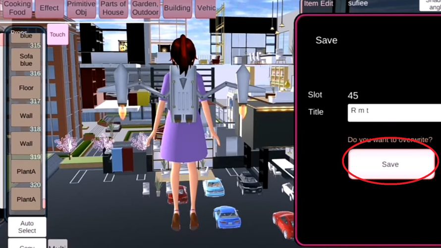 Cara Memasukkan Id Sakura School Simulator Bangunan 2 ID 640 Props