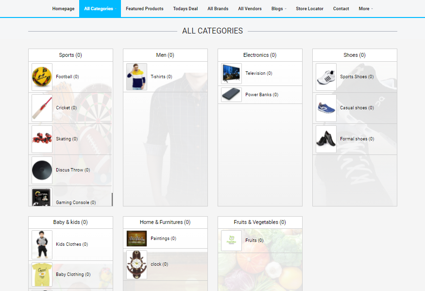 Readymade e-commerce website build-in 2 days - Category listing - Lia infraservices