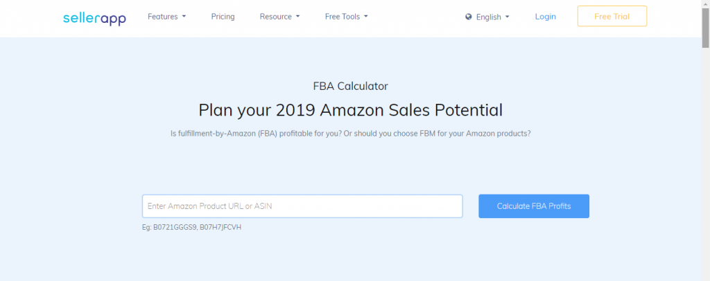 Amazon FBA Calculator by Sellerapp