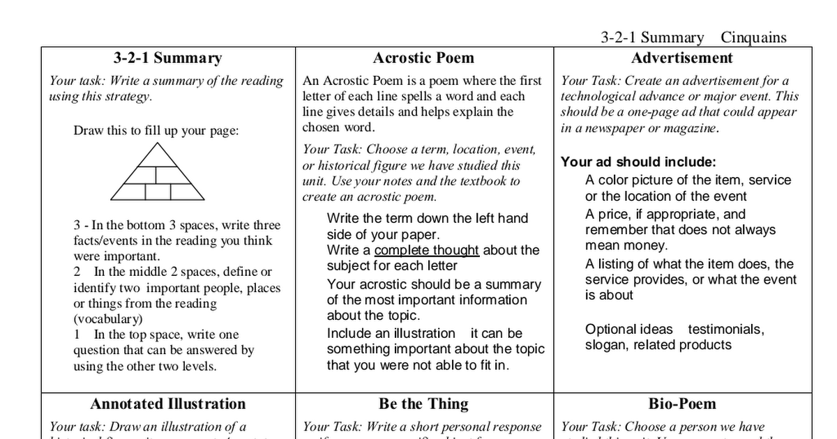 assignment extra information table