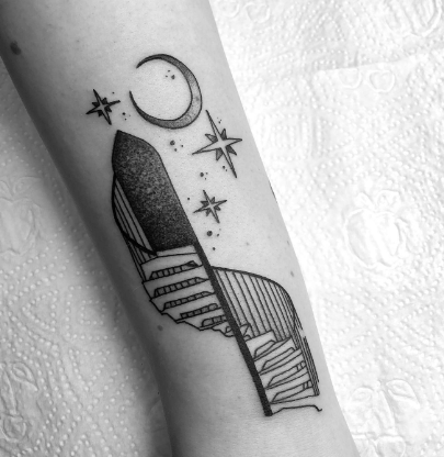 Stairs Star Tattoo