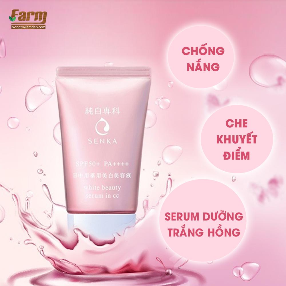 Serum dưỡng trắng dạng CC 3 in 1 Senka