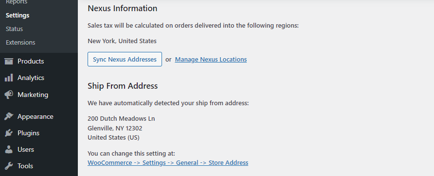 Syncing nexus address