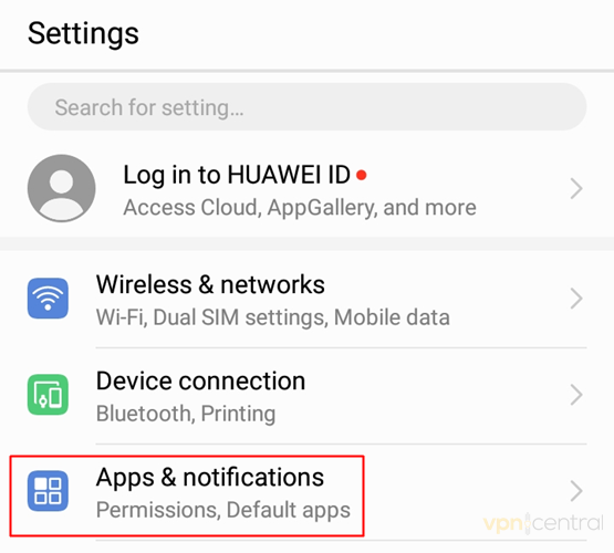 android settings apps and notifications