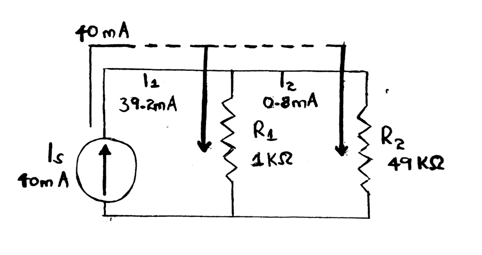 Current divider circuit – second diagram 