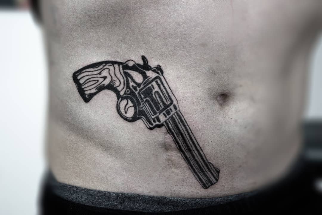 Old School Gun Tattoo