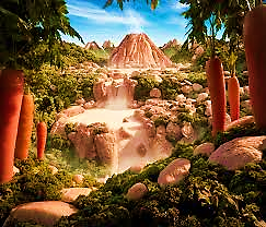 15 paisagens surreais feito de alimentos