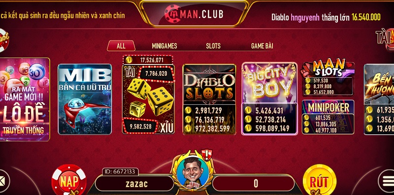 Man Club là một cổng game hàng đầu thường bị mô phỏng