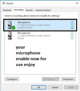 Microphone not working on pc problem solution