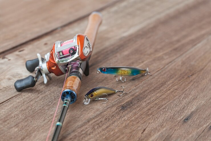 baitcaster and lures for saltwater