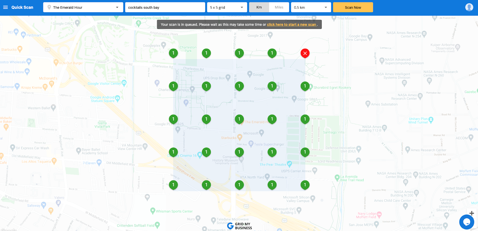 the feature in Grid My Business - one great local rank tracking tool