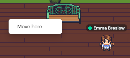 Image of an avatar with the right-click option ‘Move here’.