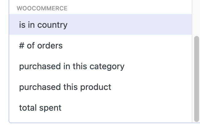 How to promote your WooCommerce sale on MailPoet: WooCommerce segmentation options