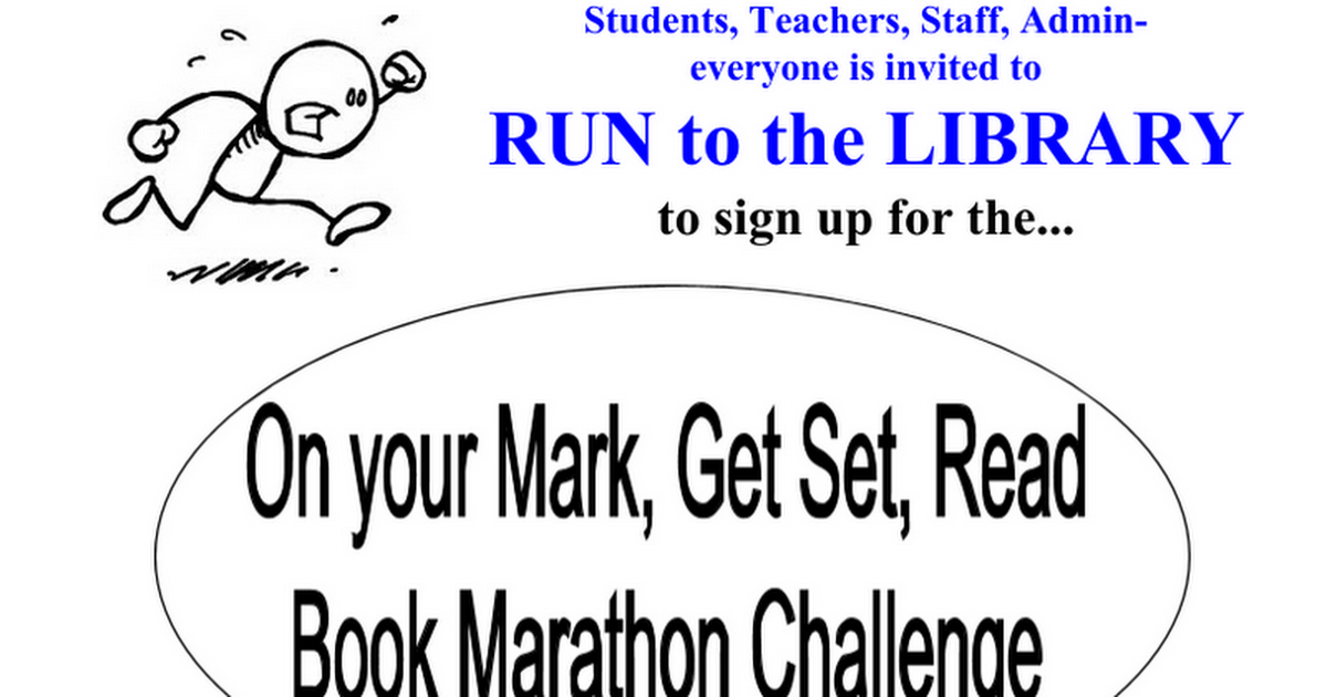 RUN to the LIBRARY poster color