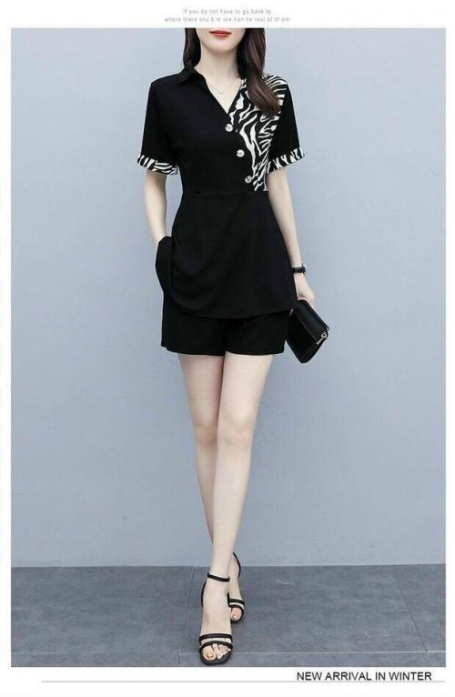 Bộ Đùi PEPlum Phối Rằn Ri - SB416